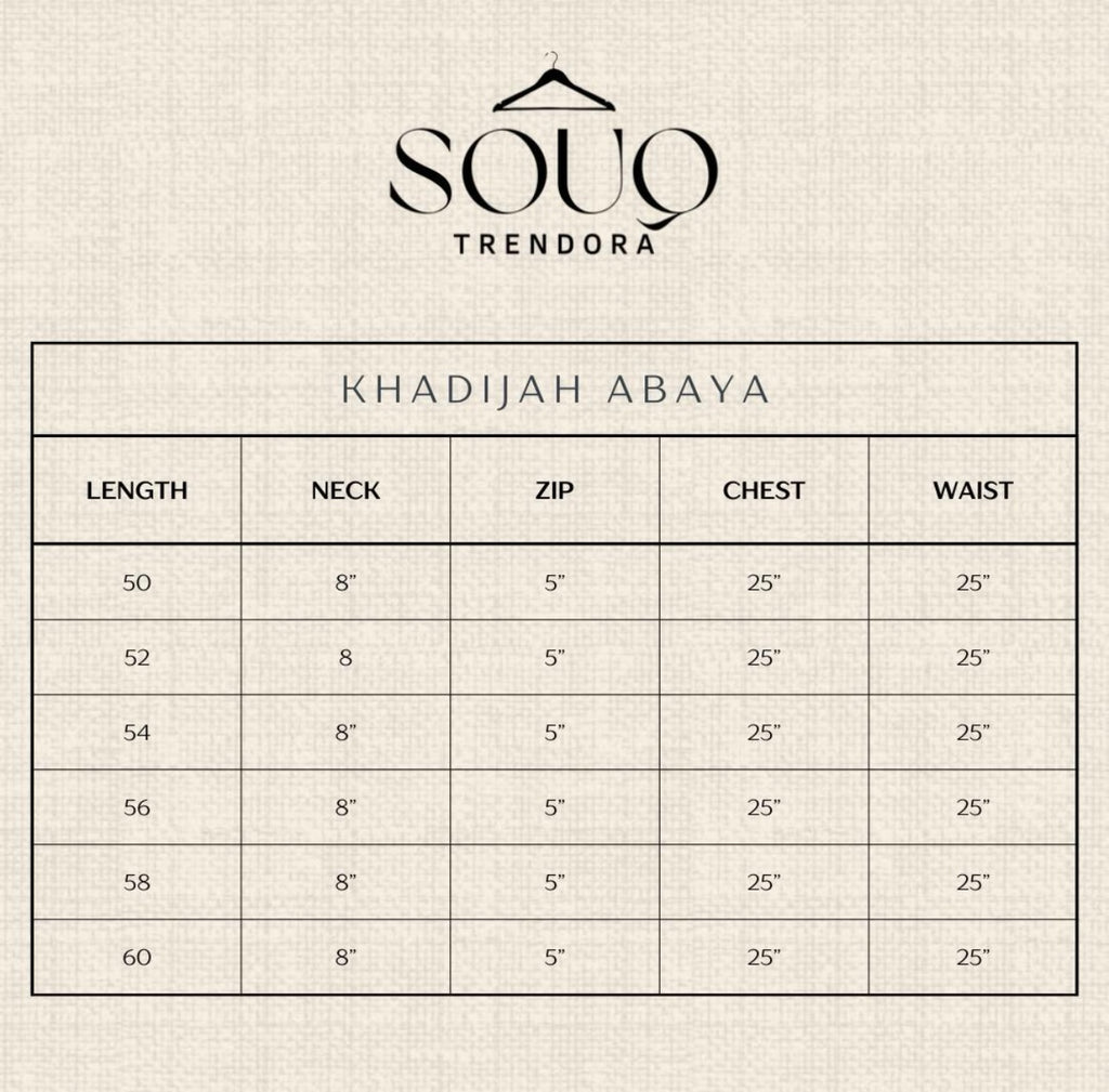 Khadijah Black Everyday Straight Cut Abaya