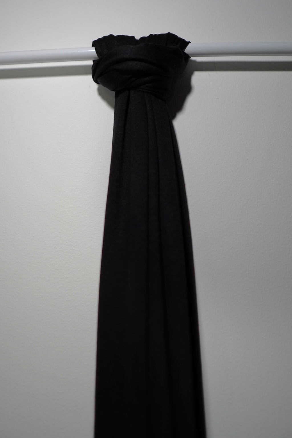 Black Double Stitch Lightweight Premium Jersey Hijab