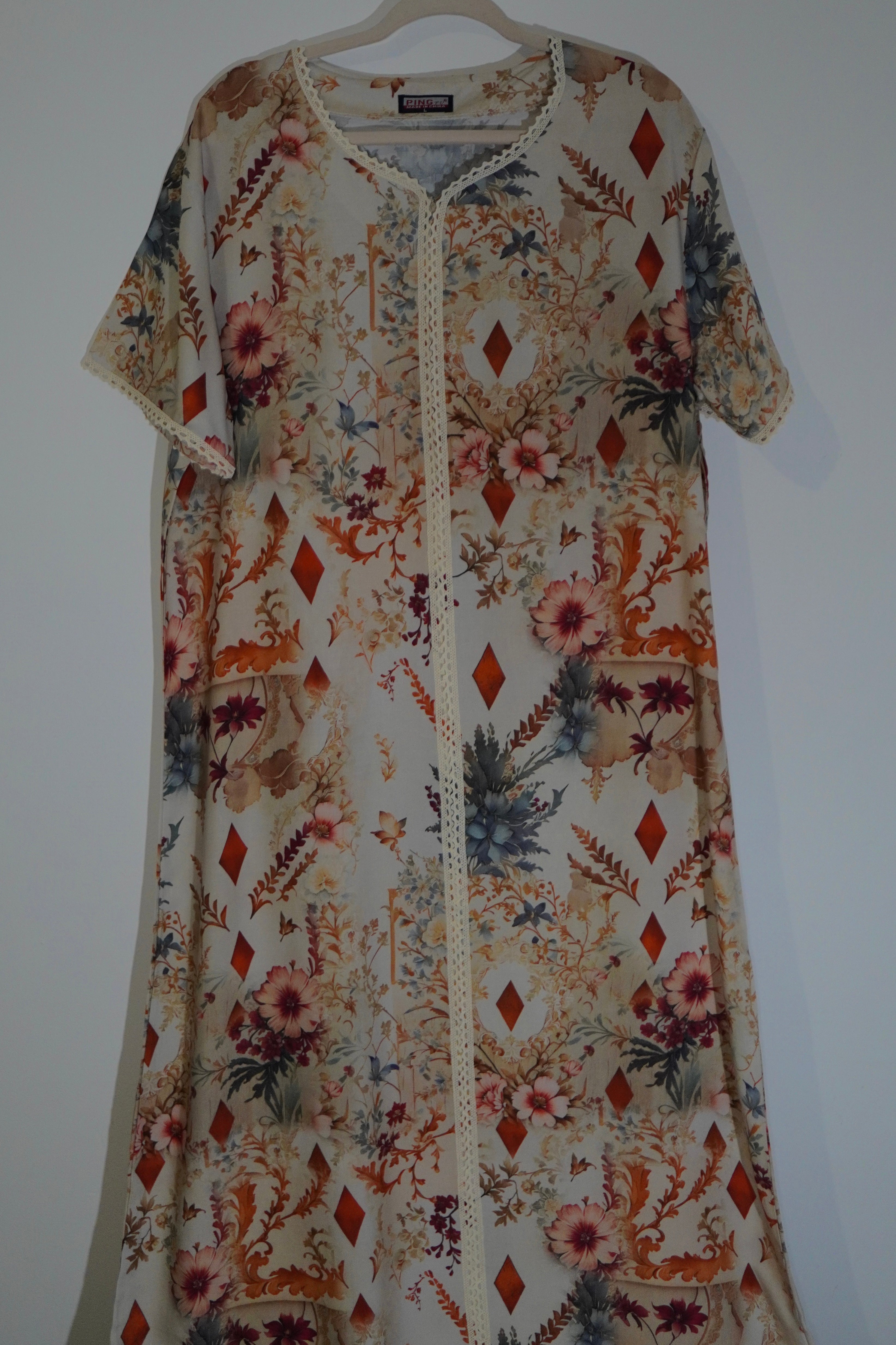 Crimson Print Mukhawara Maxi Dress