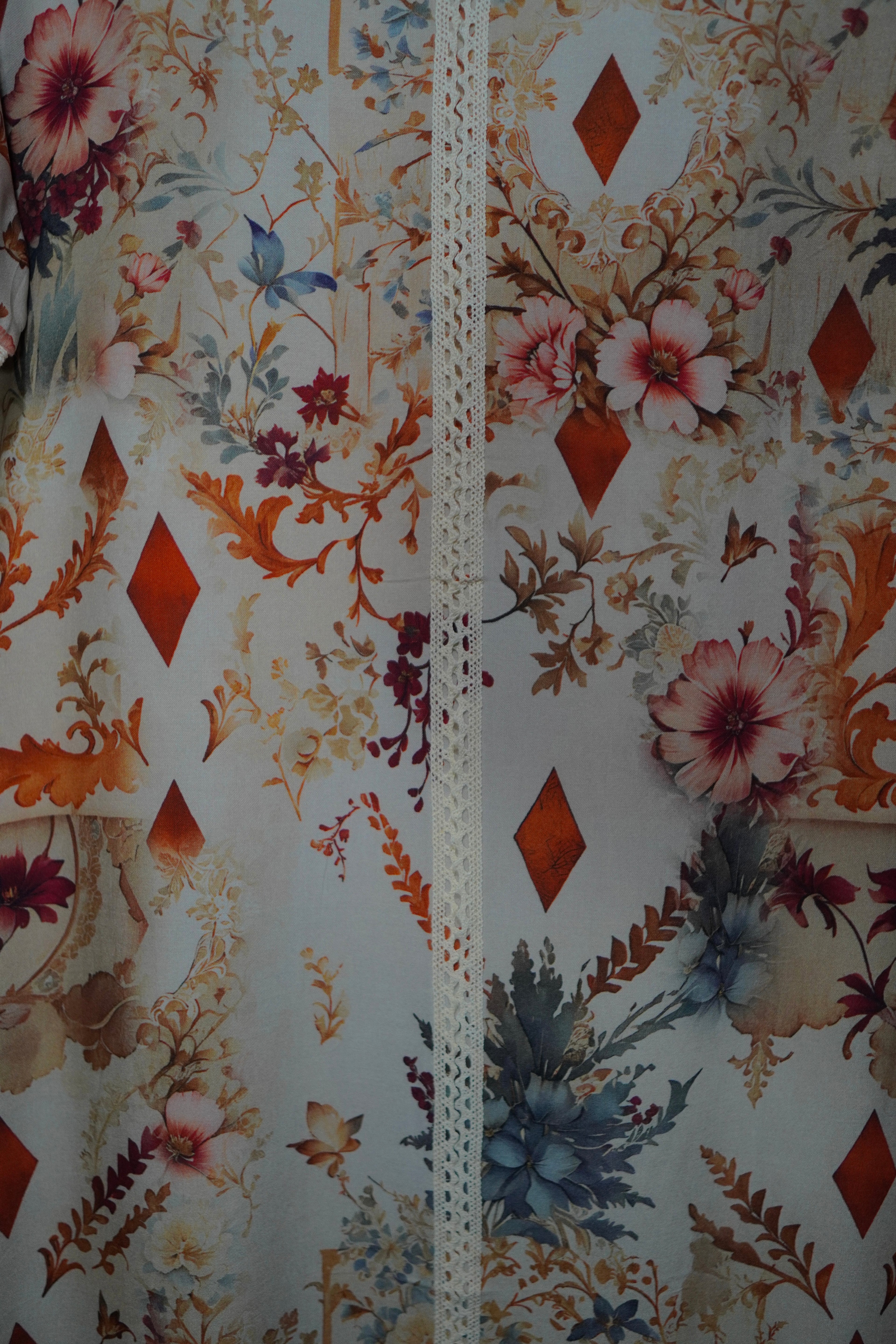 Crimson Print Mukhawara Maxi Dress