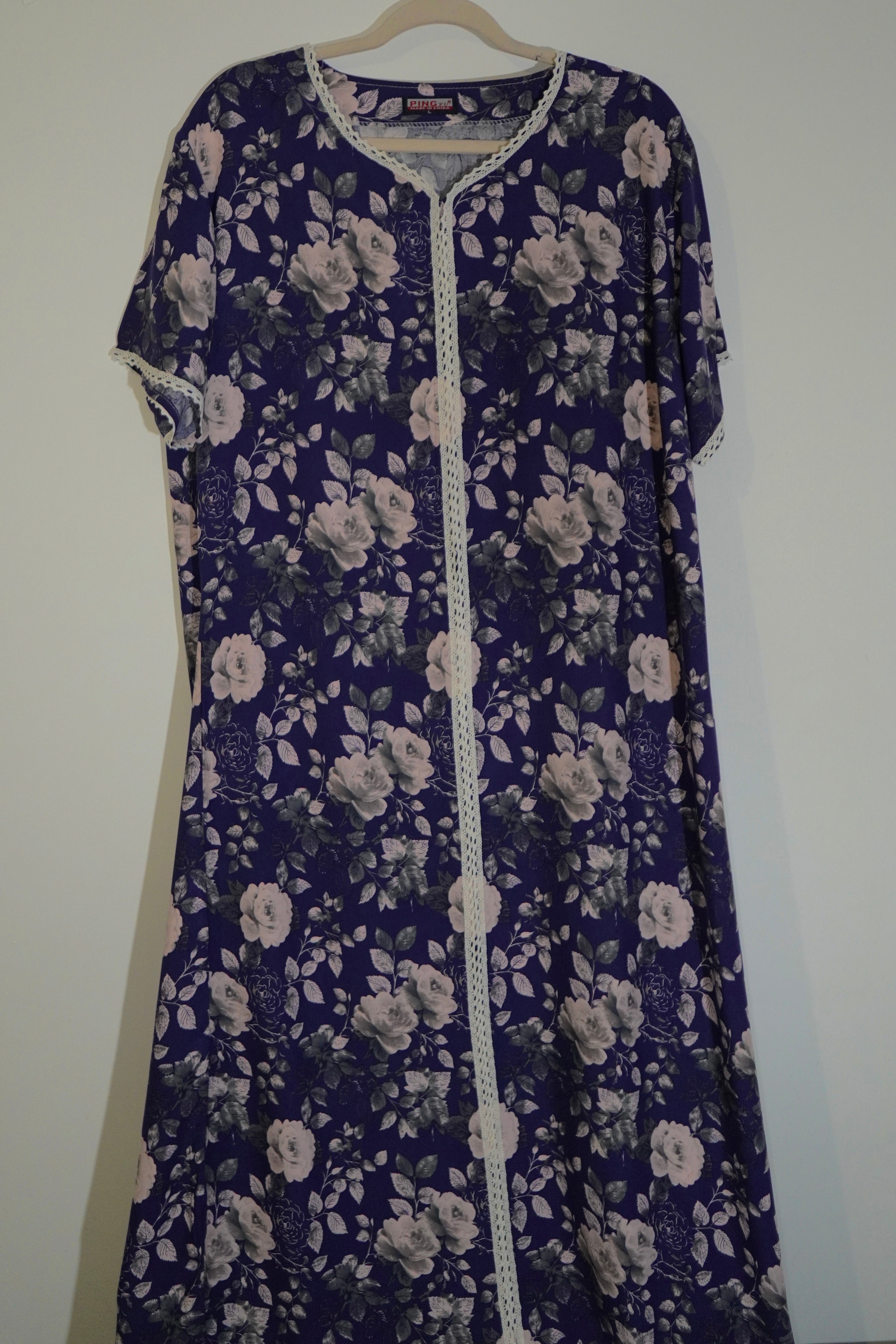 Peony Print Mukhawara Maxi Dress
