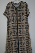 Noir Print Mukhawara Maxi Dress