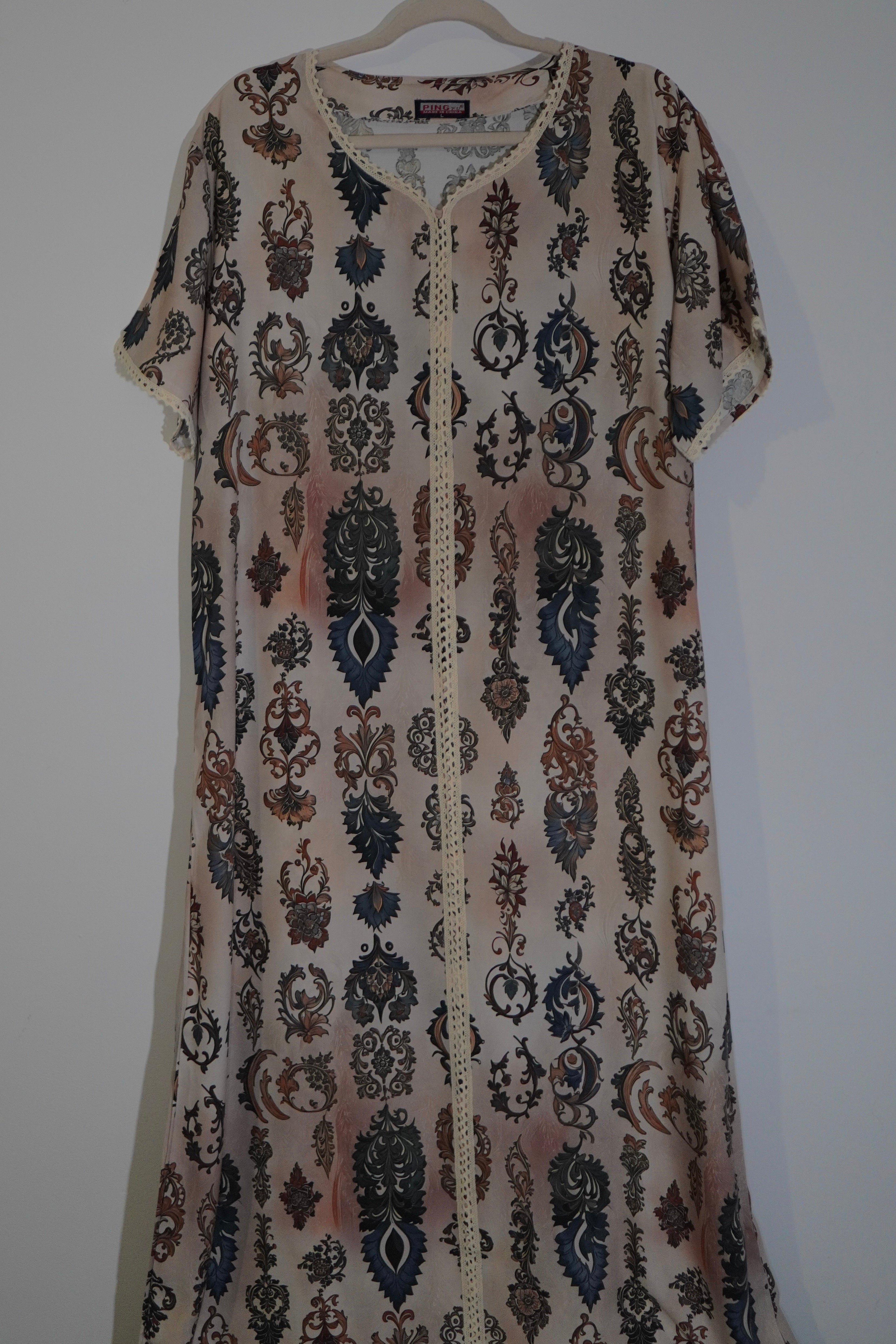 Vine Print Mukhawara Maxi Dress