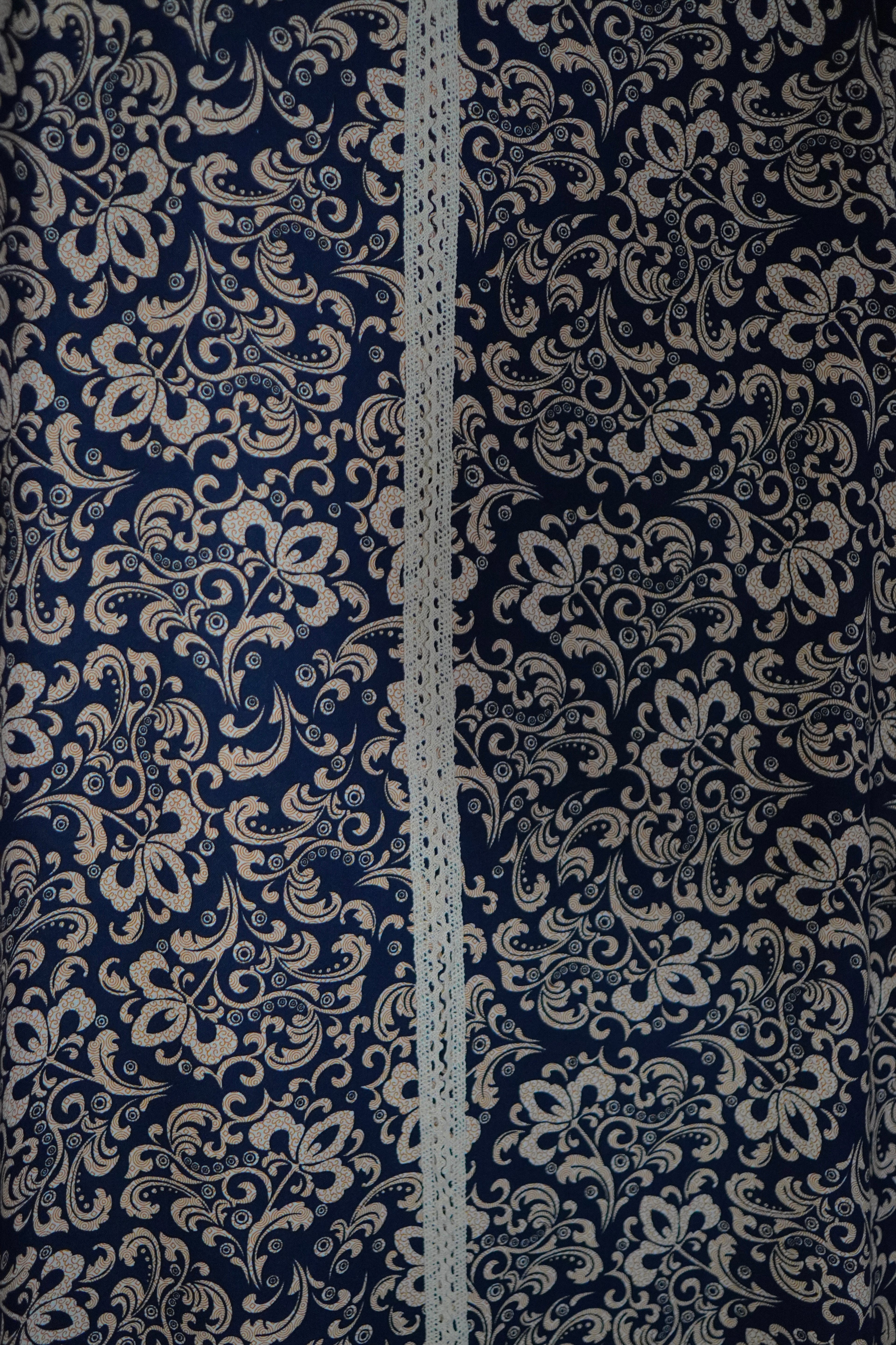 Damask Print Mukhawara Maxi Dress