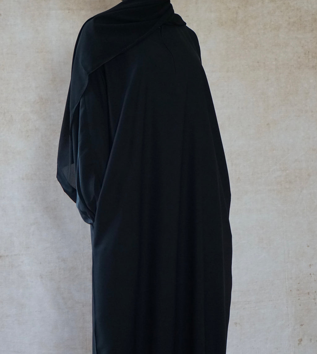 Khadijah Black Everyday Straight Cut Abaya