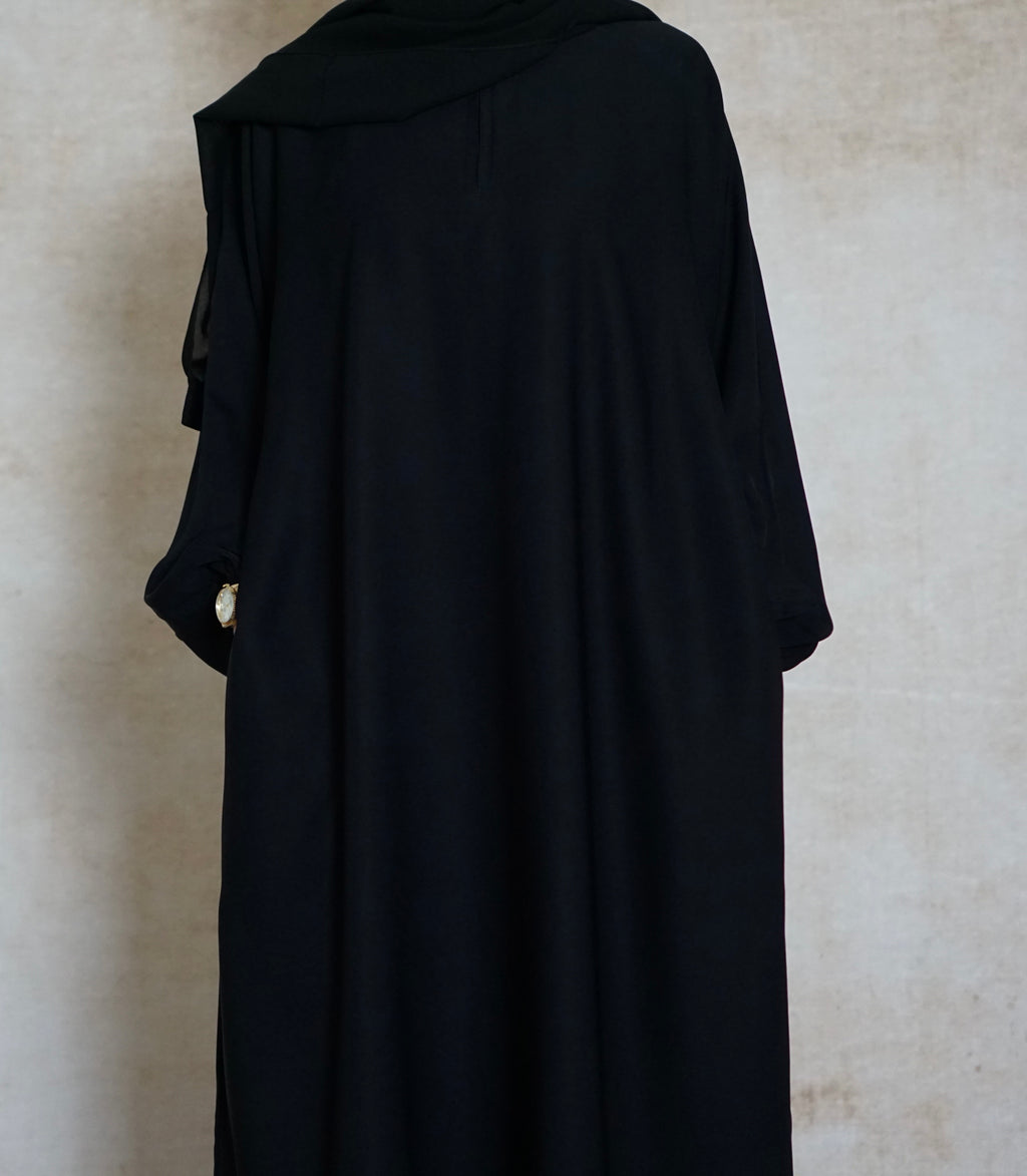 Khadijah Black Everyday Straight Cut Abaya