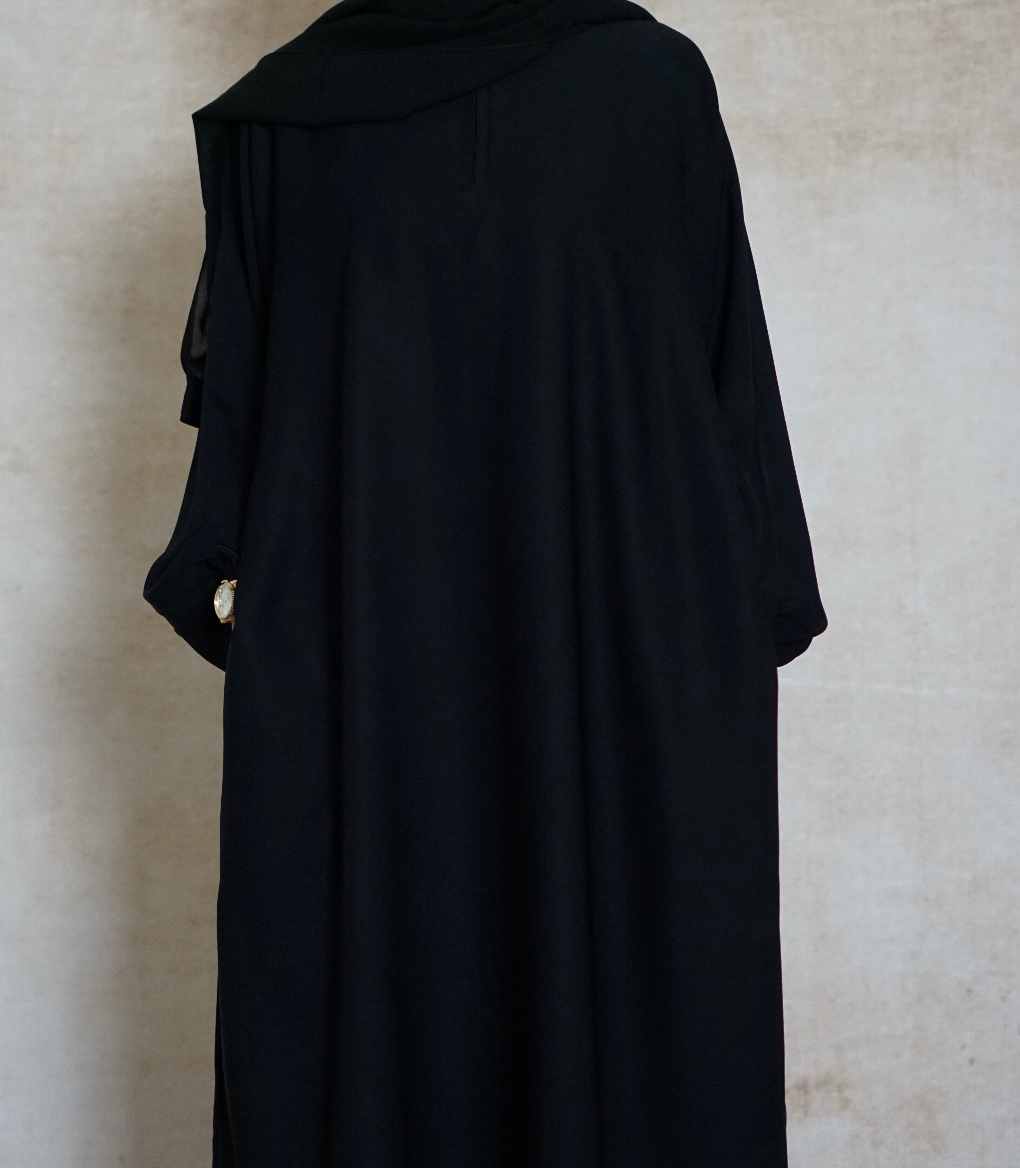 Khadijah Black Everyday Straight Cut Abaya