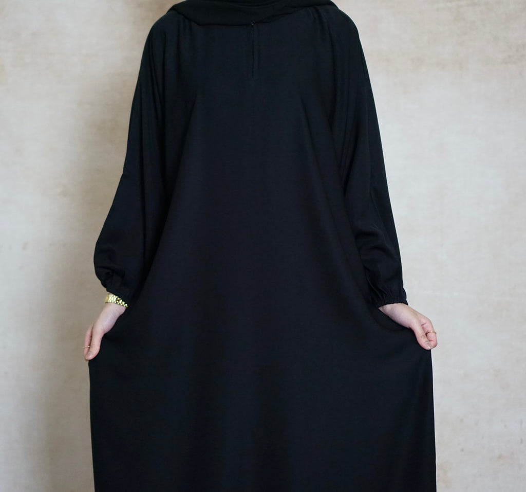 Khadijah Black Everyday Straight Cut Abaya