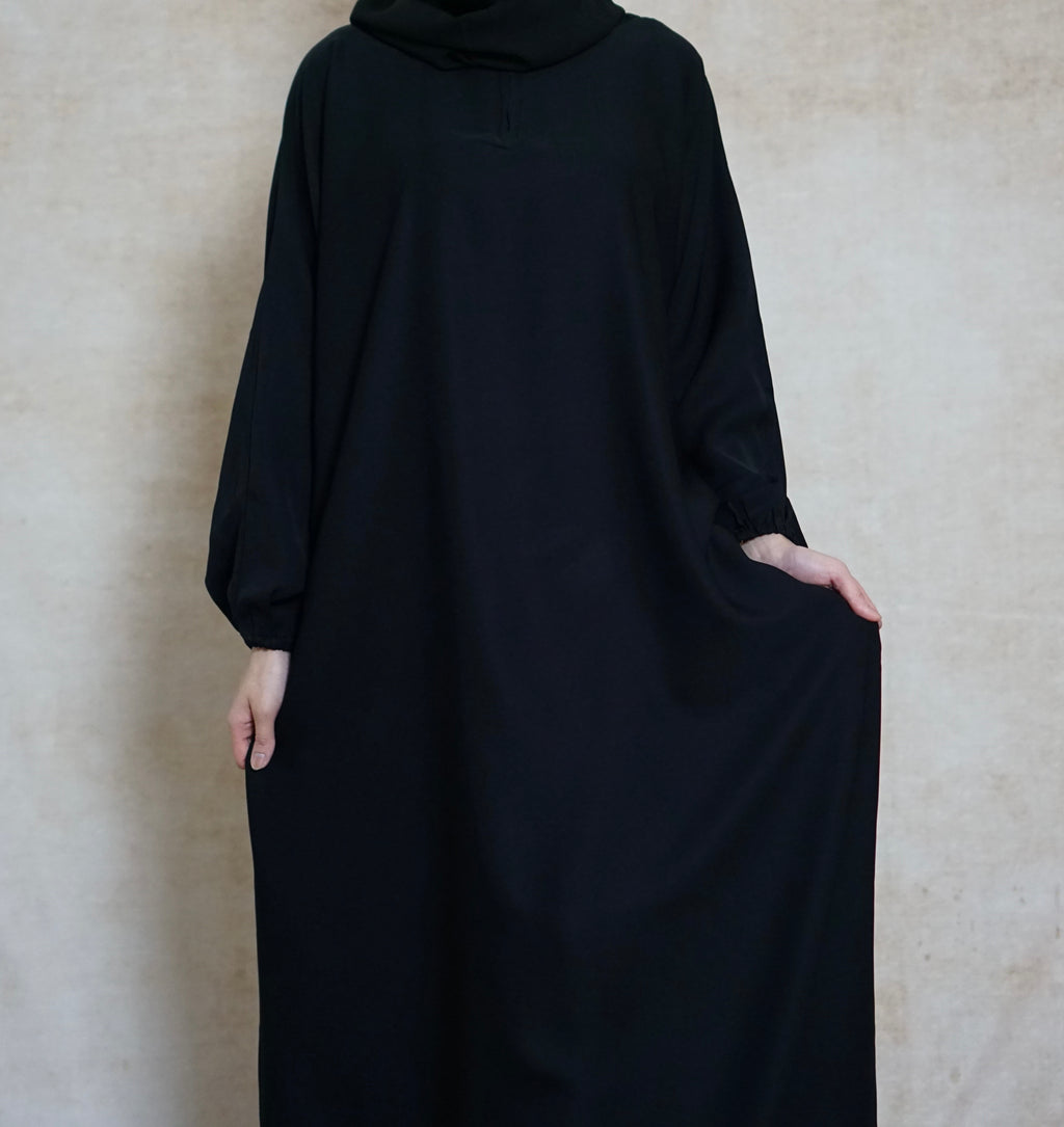 Khadijah Black Everyday Straight Cut Abaya
