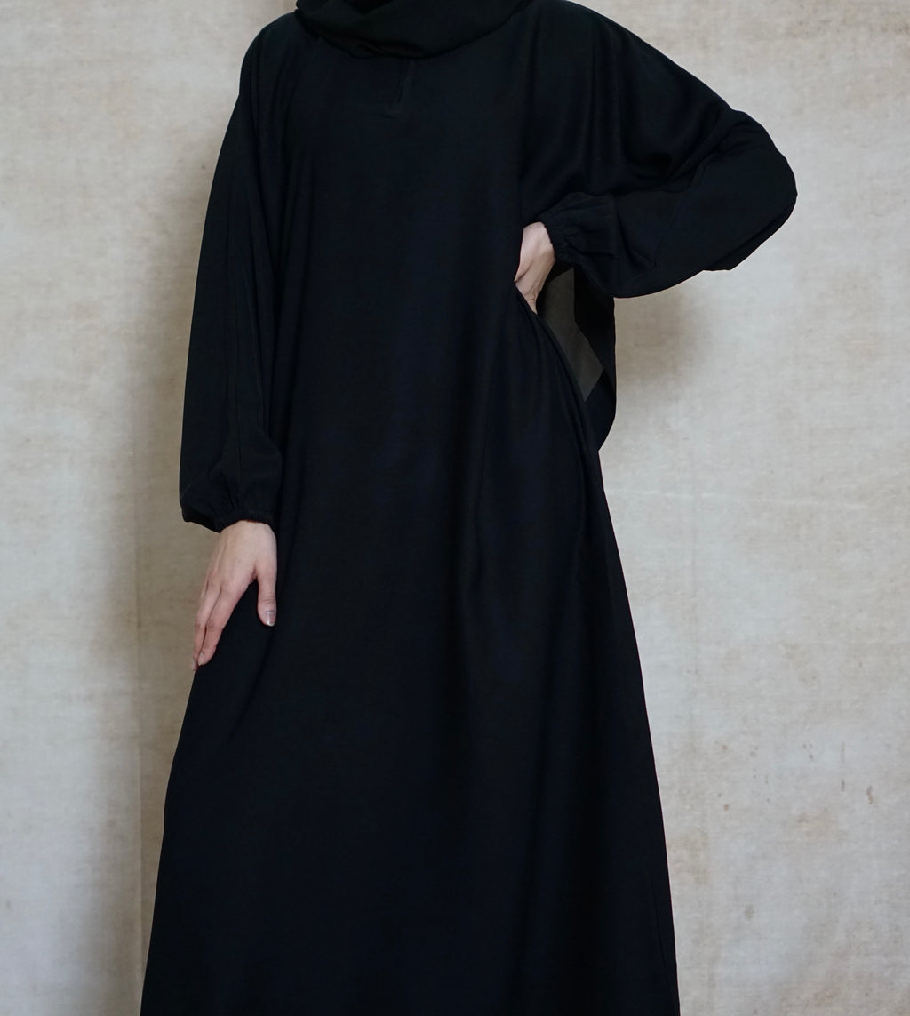 Khadijah Black Everyday Straight Cut Abaya